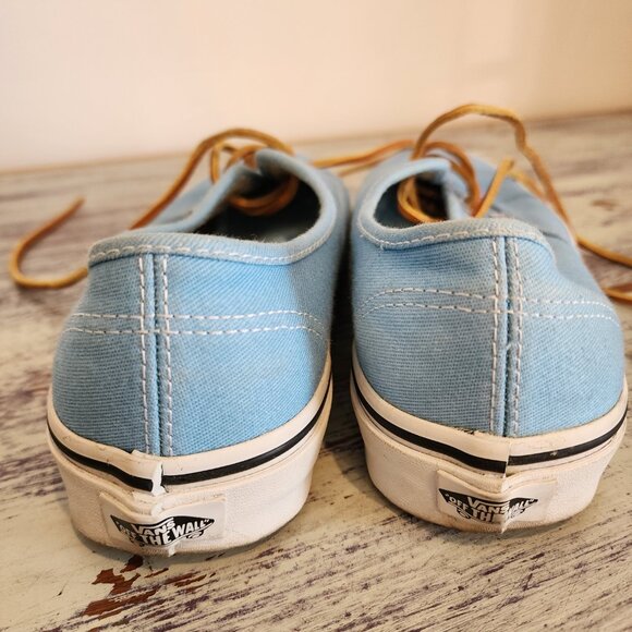 Robin Egg Blue 'Off the Wall" Vans Deck Shoes - New w/ Leather Laces - TB8C - Picture 8 of 8